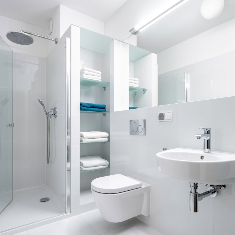Walk-in Shower with Built-in Seat